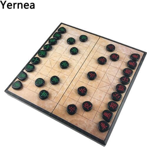 New folding portable magnetic chinese chess Game Gift toys magnetic acrylic chinese chess Christmas Birthday Yernea