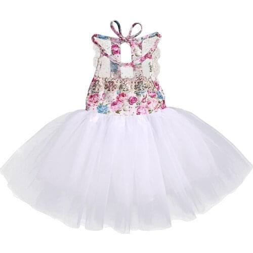 Newborn Baby Kids Girls Dress Children Clothing Summer Costume Dresses Tulle Tutu Floral Backless Party Lace Girl Clothes