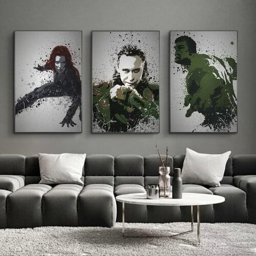 Marvel The Avengers Movie Posters Comics Art Child Bedroom Decor Prints For Interior Living Room Canvas Wall Painting Pictures