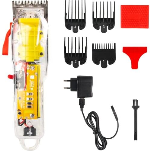 Transparent 0mm Electric Clippers 7300 rpm Barber Machine For Styling Hair Cut Razor Trimmer Salon Rechargeable Beard Cutter