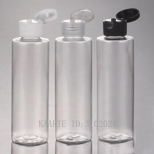 R24 150ml 30/50pcs Empty Clear PET Cosmetic Emulsion Refillable Bottle with Flip Cap, DIY Portable Beauty Makeup Liquid Package