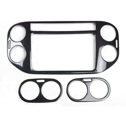 Fit For Volkswagen Tiguan 2010 2011 2012 2013 2014 Car Dashboard Air Vent Cover Frame Car Trim Interior Car Accessories 3Pcs/set