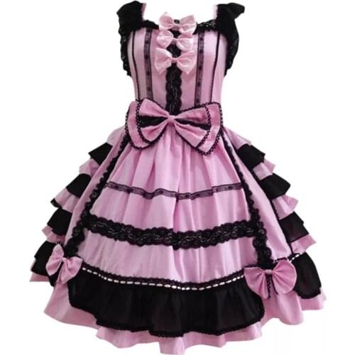 Tailored Pink and black Lolita dress