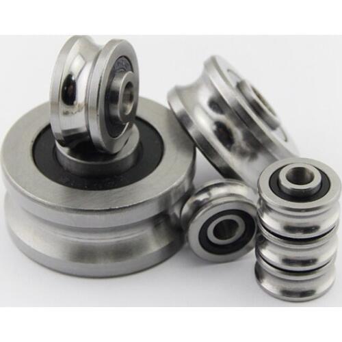 10pcs/20pcs SG10 SG15 SG66 SG20 SG25 SG35 U Groove pulley wheel ball bearings Track guide roller bearing (Double row of balls)