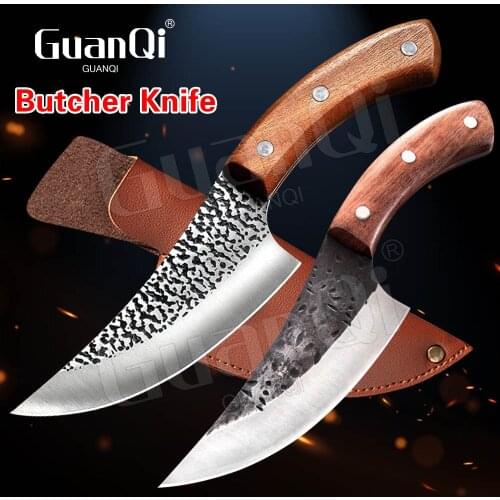 Chef Knife Butcher Knife Handmade Forged Boning Knife Outdoor Hunting Knife Stainless Steel Cleaver Kitchen Knife Cooking Tools