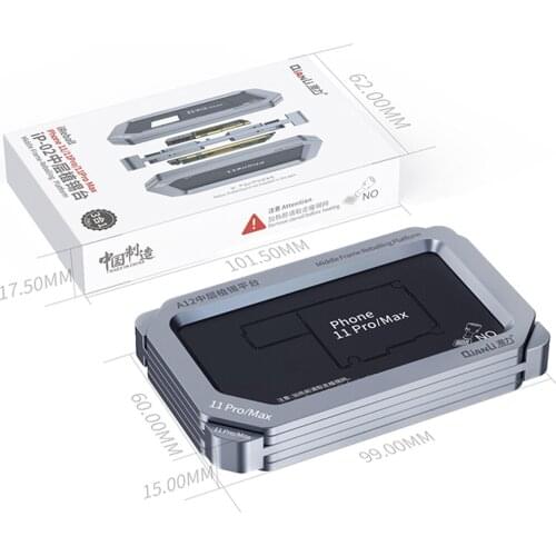 QIANLI middle layer Board fixture pcb holder reballing platform with BGA reballing stencil for iphone X XS XSMAX 11 11PRO PROMAX