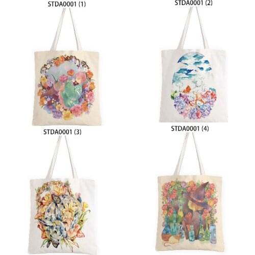 Flower leaves Womens cosmetic bag organizer bags Beach bag womens bags cheap storage bags stationery organizer Shopping bag