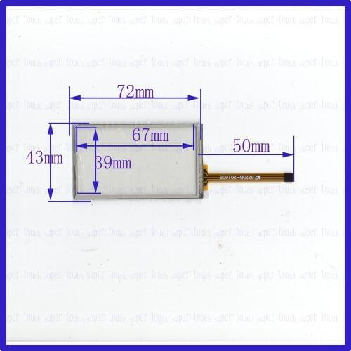 ZhiYuSun 3225 3.5inch 72*43 4 wire TOUCH SCREEN for gps glass touch panel width 43mm length72mm this is compatible