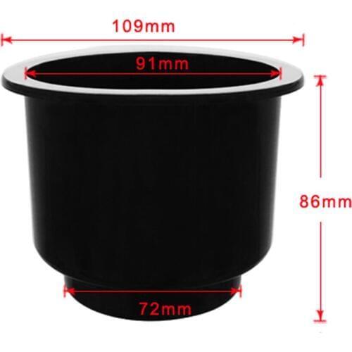 2 Pieces Two Tiered Recessed Plastic Cup Drink Can Beverage Holder for Boat Car Marine Rv Pontoon Patio - Black