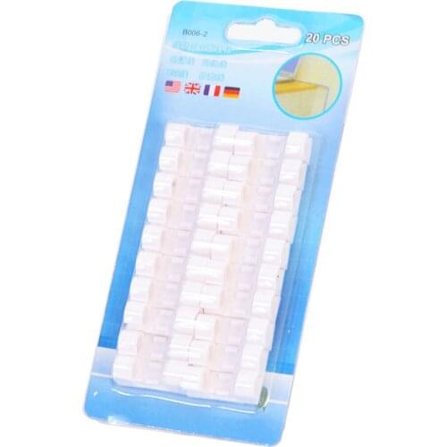 20Pcs/Box Self-Adhesive Cable Clips Organizer Drop Wire Holder Cord Management pjop