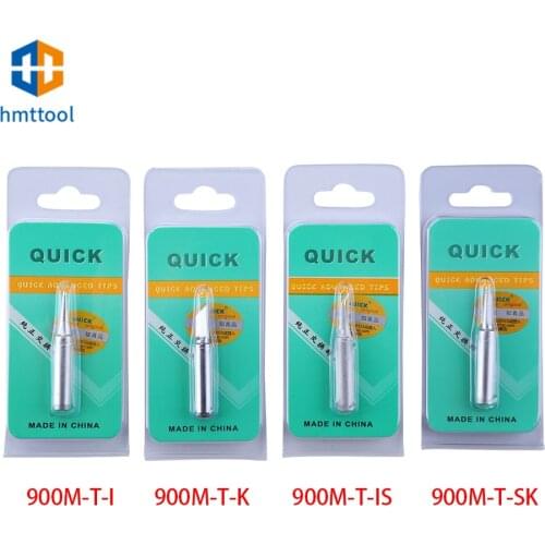 4pcs/lot QUICK 900M-T Soldering Tips Lead-free Serise Iron Tip Welding Sting For 936 936A Soldering Rework Station Tools