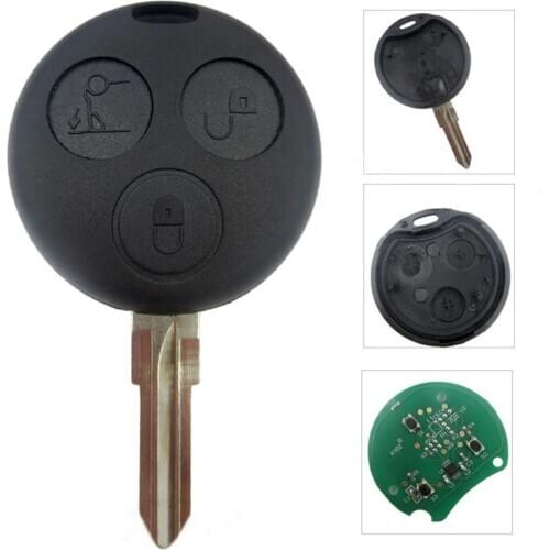 433.92MHz 3 Buttons Smart Remote Key for Benz Smart Fortwo Forfour Roadster