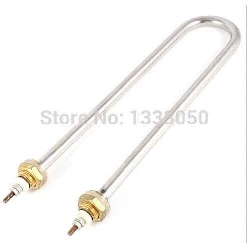 AC220V/380V 1KW/1.5KW/2KW/3KW/4KW Thread Mount U Shape Electric Water Heating Element Tube Heater Male Thread Dia. 16mm