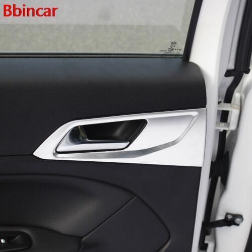 Bbincar For PEUGEOT 308 2014 2015 2016 Car Sedan Interior Styling ABS Chrome Door Handle Cup Bowl Cap Sticker Modling Trim 4pcs