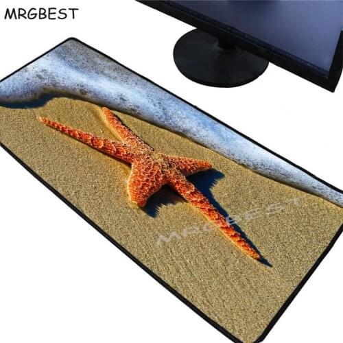 MRGBEST You Like Beach Starfish Seawater Gaming Large Gamer Mouse Pad Non-slip Rubber Computer Game Keyboard Desk Mat XXL