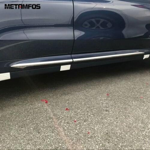 For BMW X3 M40i 4dr SUV 2018 2019 ABS Chrome Door Side Skirts Sticker Body Molding Trim Strip Exterior Accessories Car Styling