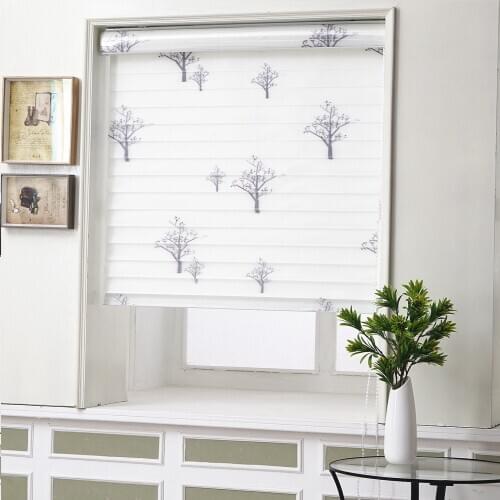 Horizontal Sheer Shades Silhouette Shangrila Roller Blinds Custom Made 2'' Art Print Fabric S3