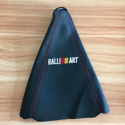 JDM RALLIART Car Shifter Boot Cover Carbon fiber cloth Gear sleeve for Mitsubishi Honda Suzuki Toyota Nissan Mazda Accessories