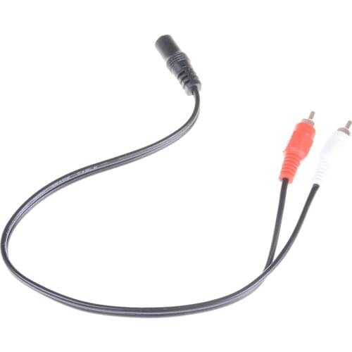 3.5mm Male Jack To 2 RCA Female Plug Adapter Cable Mini Stereo Audio Cable Headphone Y Cable