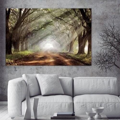 Picture Peddler Evergreen Plantation by Mike Jones Scenic Landscape Tree Dirt Road Print Poster wall art canvas home decor