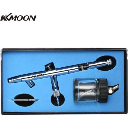 KKmoon 0.5mm 22cc Siphon Feed Dual-Action Airbrush Kit Set for Art Craft Painting Auto Paint Hobby Air Brush Nail
