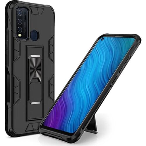 Magneti Bracket Phone Case For VIVO X23 NEX X27 S6 Y50 Y30 Coque X30 Pro X21 With Fingerprint Hole Invisible Car Ring Back Cover