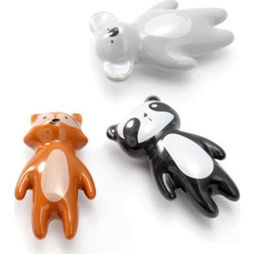 Cartoon bear cute non-discoloration ceramic furniture handle Childrens room kindergarten primary school grade handmade color