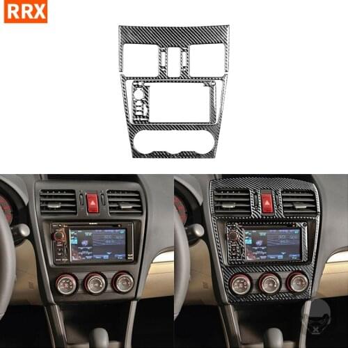 For Subaru Impreza2012-2014 XV Crosstrek 2013-2014 Carbon Fiber Stickers Central Control Display Button Panel Car Accessories