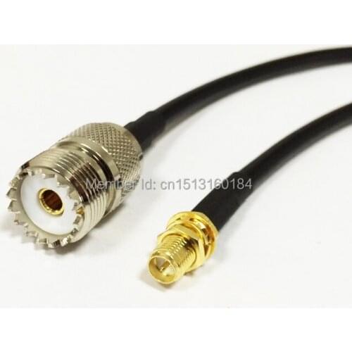 New Modem Coaxial Cable RP-SMA Female Jack Switch UHF Female SO239 Connector RG58 Cable 50CM 20" Adapter