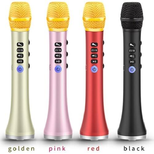Upgrade L-698D Professional 20W Portable Wireless Bluetooth Karaoke Microphone Speaker 2-in-1Handheld Sing & Recording Home KTV