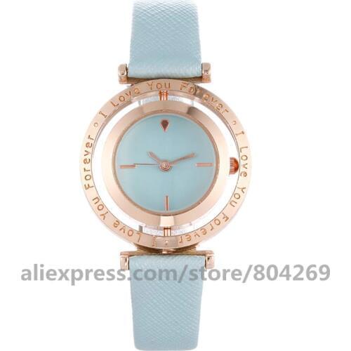 Wholesale Fashion Movable Watch Hot Sale No Logo Ladies Watch Women Fashion Rotating Leather Wristwatch 920543