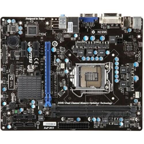 Original Desktop motherboard for MSI H61M-P35 DDR3 LGA 1155 All solid capacitors H61 motherboard free shipping