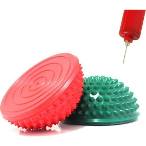 Yoga Half Ball Fitness Equipment Kids Elder Durian Massage Mat Exercise Balance Point Gym Yoga Pilates Ball Rubber