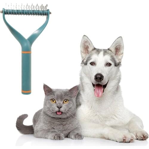 Deshedding Massage Comb Cleaning Slicker Hair Removal Grooming Animal Cat Pet Dog Flea Brush