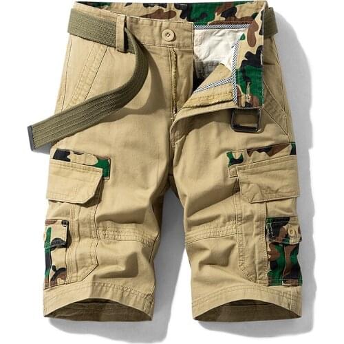 Cotton Camouflage Cargo Shorts Men 2021 New Mens Casual Shorts Male Loose Work Shorts Mens Military Short Pants Plus Size 28-38