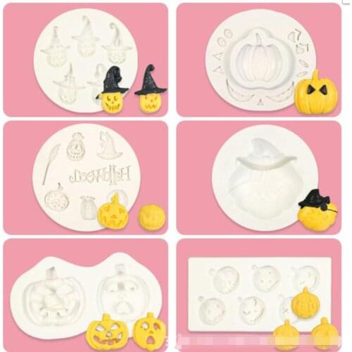 Halloween pumpkin Silicone Mold sugar craft fondant tools cake decorating mould baking tool DIY