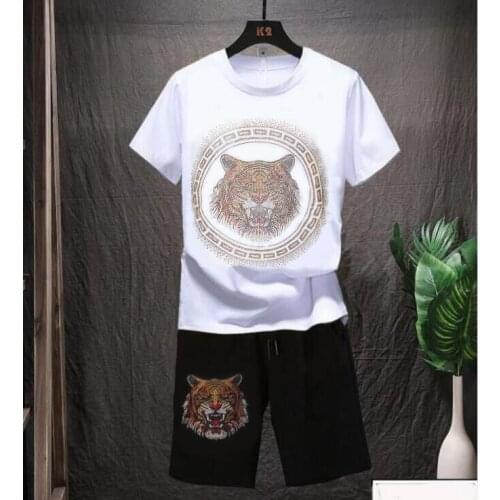 New Summer Short Sleeve Sport Suits Mens Tracksuit Breathable Sweat Suits Male Sportswear 2 Piece Set Men Shorts + T Shirt