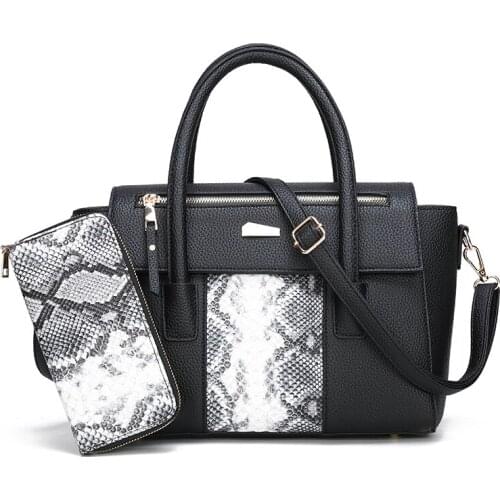 High Quality Pu Leather Women Handbags Large Capacity Female Tote Messenger Bags Fashion Serpentine Casual Ladies Shoulder Bag