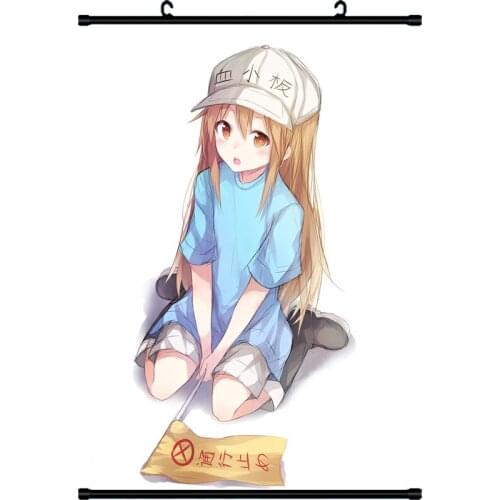 Japanese Decorative Pictures Anime Cells at Work! Hataraku Saibou Platelet Home Decor Wall Scroll Poster