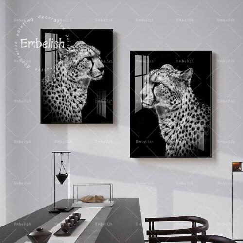 1 Pieces Animals Pictures For Living Room Wild Leopard Modern Home Decor Posters For Living Room HD Spray On Canvas Paintings