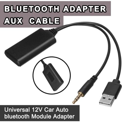 12V Universal Car Auto bluetooth Module Adapter Wireless Radio Stereo AUX-IN Aux Cable Adapter USB 3.5MM Jack Plug