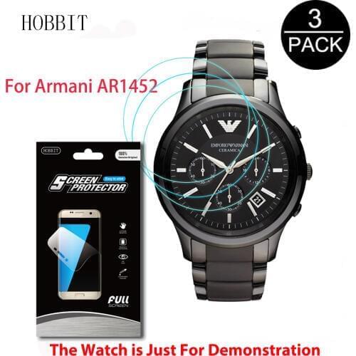 3Pack For Armani AR1452 Smart Watch LCD Screen Guard Explosion-proof Screen Protector Clear Anti-shock Smartwatch Film