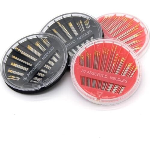 30pcs Assorted Home Sewing Needles Gold Eye Needle Mixed Kit Packing Embroidery Mending Craft Quality Handmade DIY Needlework