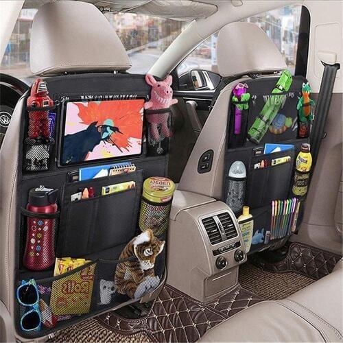 Multi-pocket Car Organizer Car Styling Backseat Storage Bag Tablet Stand Cup Holder Car Storage Hanging Bag Auto Seat Organizer