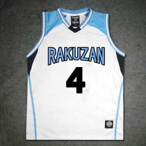 Kurokos Basketball Kuroko No Basuke RAKUZAN High School No.4 Akashi Seijuro Cosplay Top Vest Basketball Jersey