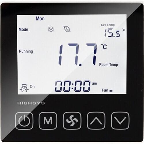 Lora Wireless Networking Thermostat Central Air Conditioning Control Panel Switch Fan Coil Intelligent Control LCD
