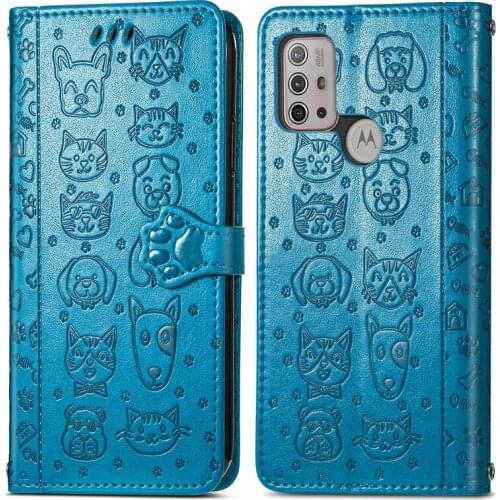 Cat & Dog Pattern Phone Case For Motorola Moto G10 Filp Wallet Leather Case For Moto G10 Case For Motorola Moto G10 Cover 6.5"