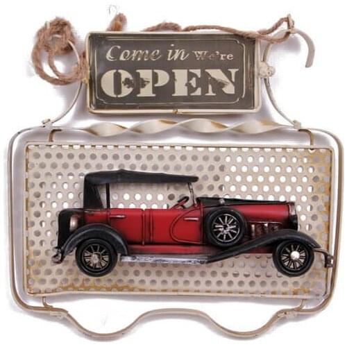 Decorative Metal Door Lettering Red Car Decorated - Cafe, Restaurant, Hotel-Wall Lettering-Gift, trinket, Vintage, Quality