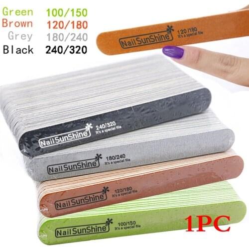 Wooden Nail Files Sanding Buffer Pedicure Manicure Professional Nail Care Beauty Tools 100/120/150/180/240/320