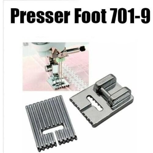 Household Sewing Machine Parts Presser Foot 701-9 / Pintuck Foot 9 Grooves